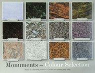 stone colour selections